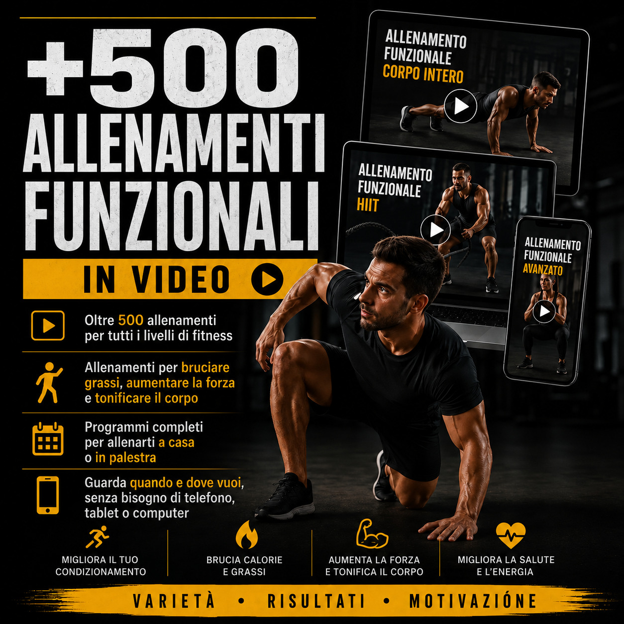 500+ Allenamenti Funzionali in Video